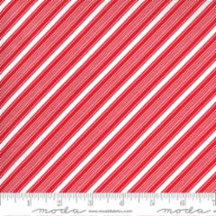 Merry & Bright Diagonal Red White Stripe