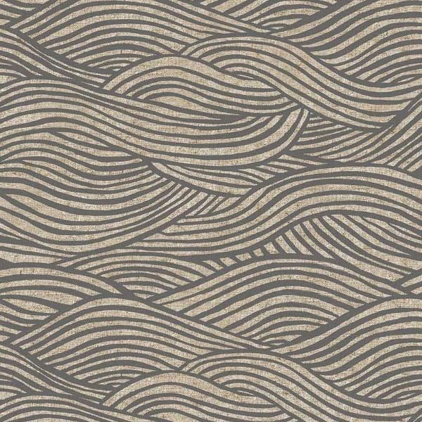 Linen/Cotton Canvas: Grey Wave